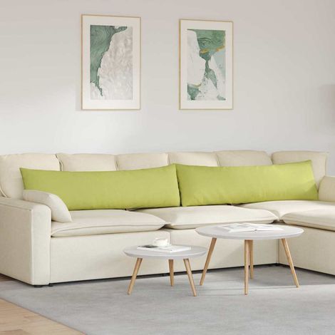 Sofakissen 2 pcs Hellgrün 145 x 40 cm Stoff