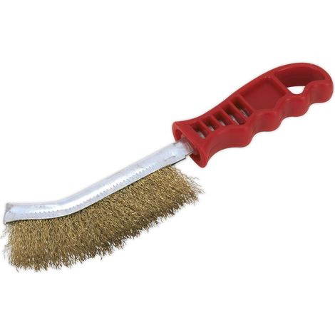 Sealey Wire Brush Brassed Steel Plastic Handle WB05/R (1/4)