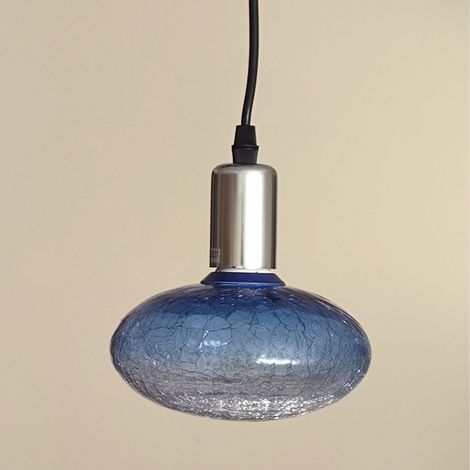 Lampadina LED UFO blu crackle 3,5W E27 3000K - Luce calda decorativa
