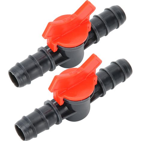 Lot de 2 vannes de régulation de débit d'eau pour aquarium, raccord de tuyau de 14 mm (1/5)