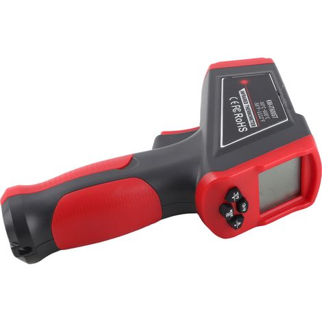 Thermomètre industriel sans contact infrarouge avec mémoire de 99 mesures, écran LCD rétroéclairé et alarme sonore, idéal pour barbecue, four à pizza, réfrigérateur et plaques de cuisson (KM-IT600ST - (1/5)