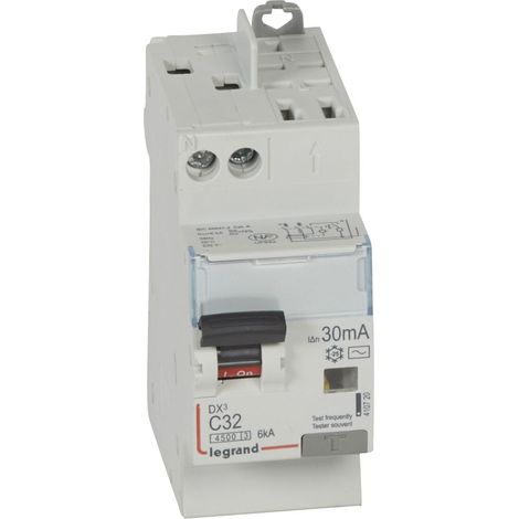 DX³ Disjoncteur différentiel 1P+N C32 4,5kA type AC 30mA TG - LEG410720