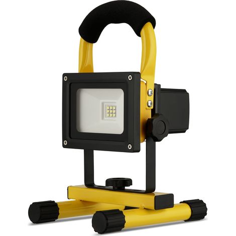 Lampe de travail LED avec batterie 7 W 600 lm IP44 Noir/jaune (1/5)