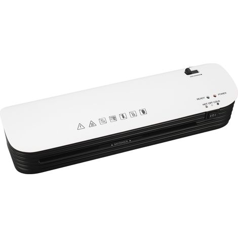 Plastifieuse thermique A4 avec 50 feuilles, plastification à chaud et à froid, pour la maison, l'école et le bureau, prise UE 220-240 V (1/5)