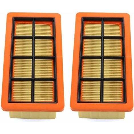 Lot de 2 filtres plats plissés pour aspirateur à cendres Kärcher 6.415-953.0 AD2 AD3 AD4 Premium AD 3.000, AD 3.200 Filtre de Nettoyage de poussière de poussière Filtre d'aspirateur (1/4)