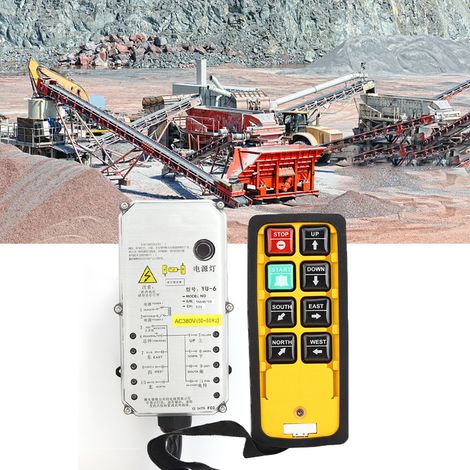 Télécommande pour palan électrique industriel à poignée unique, étanche à 3 niveaux de protection, YU-6AAC380V (1/5)