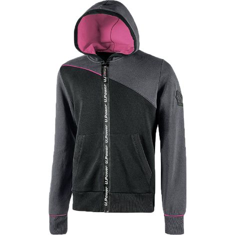 FELPA DA LAVORO 'JUPITER LADY' taglia S - grey fucsia  - UPOWER