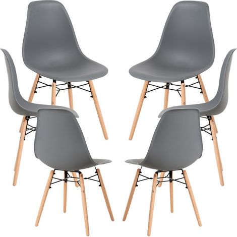 Packs Sillas Comedor - Pack 6 Sillas Besy - Gris oscuro (1/5)