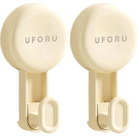 Crochets de Douche à Ventouse Robustes, Inoxydables, Imperméables Crochet Porte-Peignoir pour Serviette, Peignoir, Vêtements, Salle de Bain, Douche, Cuisine, Carrelage, Miroir, Céramique (1/5)