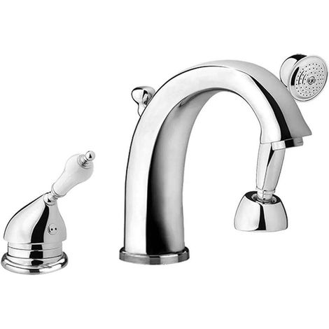 3-Loch-Wannenarmatur VARA CROMO mit Duschset