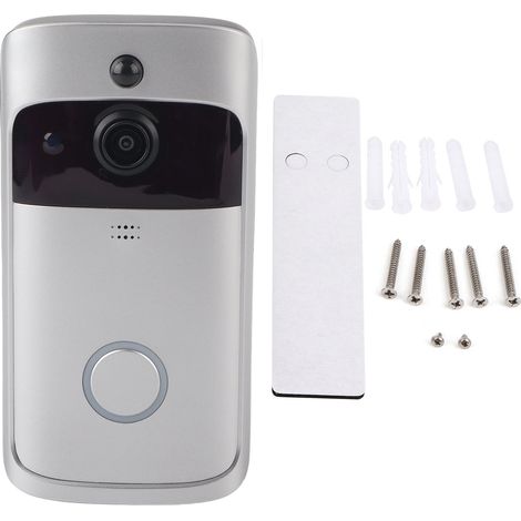 Interphone vidéo intelligent Wifi, sonnette sans fil infrarouge, système de contrôle d'accès par caméra de porte (1/5)