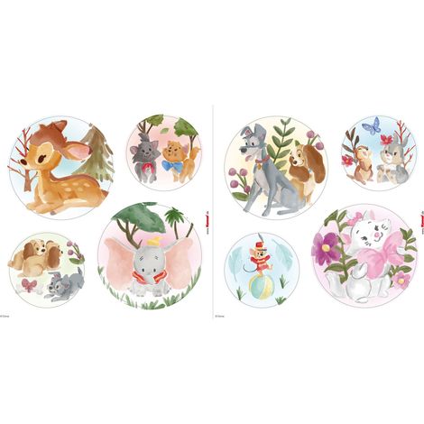 Komar Fenstersticker - Disney Enchanted Forest - 30 x 30 cm - Fensteraufkleber - für Kinderzimmer (1/4)