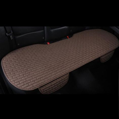 Cojín para asientos de coche delanteros y traseros，transpirable y antideslizante，juego de tres piezas en negro y rojo (1/5)