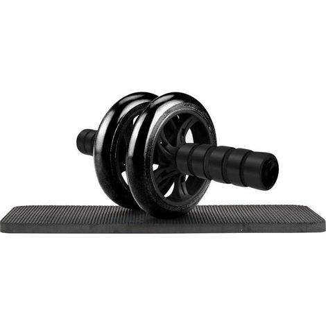Roue Abdominale Double Professionnelle - 2 Roues Stabilité Maximale - Avec Tapis de Fitness - Entraînement Intense Abdos (1/5)