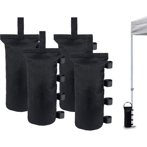 Sacos de arena impermeables para tienda de campaña, 4 sacos de peso, reforzados, ø15 cm, para carpa de fiesta, toldo, resistentes al viento, con base lastrada. (1/5)