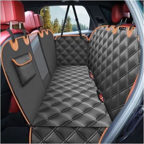 Housse de Siège d'auto pour Chien Banquette Arrière Antidérapant et Imperméable Mise à Niveau Matérielle avec Fenêtre de Visualisation Protection Coffre Universelle Voiture 135X148 cm Noir (1/4)
