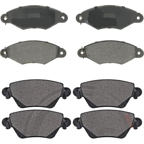 KIT PASTIGLIE FRENO ANTERIORI E POSTERIORI compatibile con NISSAN KUBISTAR FURGONATO (X76) 08.2003 - / PASTIGLIE FRENANTI AUTO OEM 37040,8110 10546 / SOSTITUZIONE DIRETTA / BASSA POLVERE / SILENZIOSO