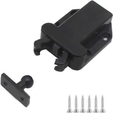 Griffloses Push-to-Lock-System für grifflose Möbeltüren, schwarz (1/5)