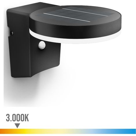 Aplique led solar con sensor philips zonal 1w 3000k negro - 26576900 (1/5)