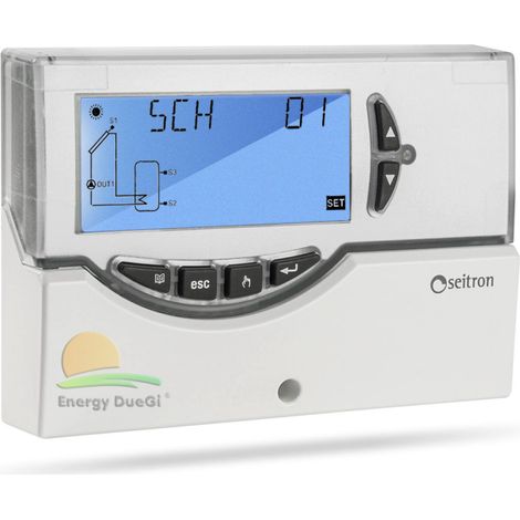 Centralina elettronica Elios Midi per impianti solari termici completa di nr. 3 sonde