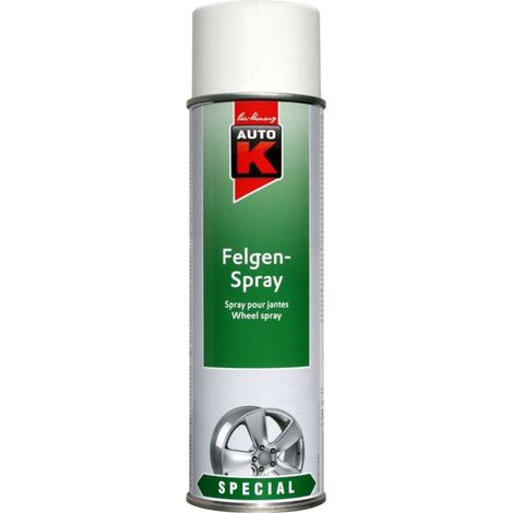 Bombe de peinture pour jantes de voiture - Multi-marques - Blanc - 500ml - Auto K