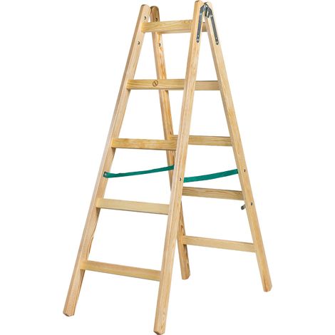 ESCALERA DE MADERA ESTÁNDAR BRAKET 2X5 PELDAÑOS 153CM - BR-01-2500 (1/5)