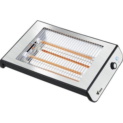 Grille-pain plat en acier inoxydable de 600 W pour des petits-déjeuners rapides et homogènes  Offre exclusive