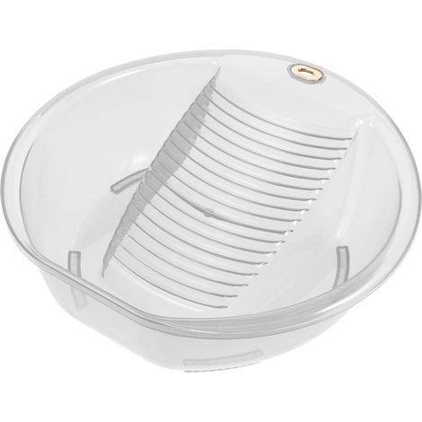 Bassin à Lavabo Bac à Bassin avec Planche à Laver Planche à Récurer à La Main Seau à Vêtements Outil de Blanchisserie Fournitures de Nettoyage pour Laver Les