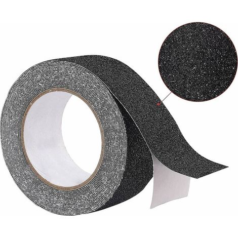 5m x 2.5cm Anti-Slip Stair Tread, Black Anti-Slip Tape, Indoor and Outdoor Anti-Slip Tape, Waterproof Anti-Slip Tape (1/5)