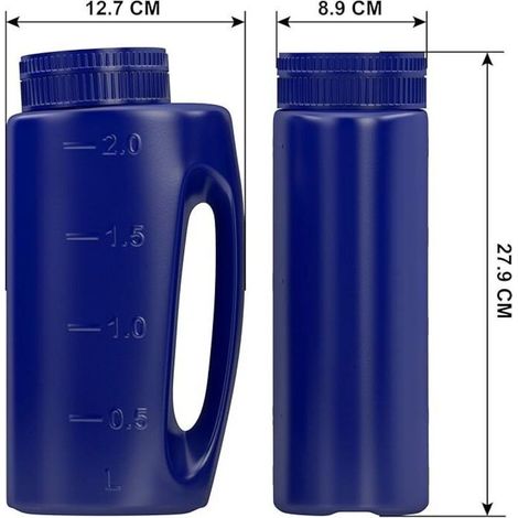 Tenu à la Main avec Taille Ajustable de Trou, Pratique pour Engrais, Gazon, graines, sel dégivrant, répulsif Anti-Insectes et Bien Plus Encore. est livré avec Un Couvercle de Rechange (1/3)