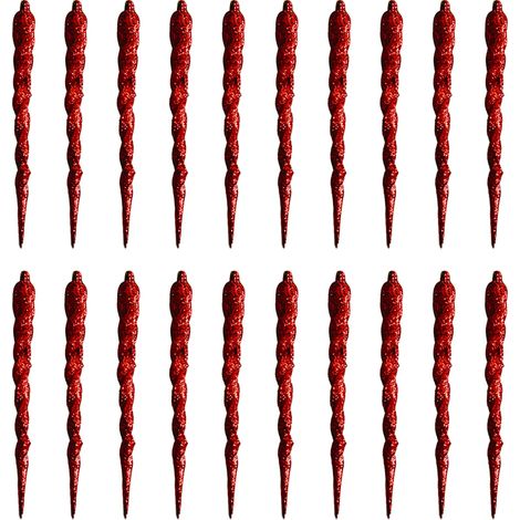 Guirlande De Gouttes De Glace - Décoration De Sapin De Noël - Pour Fêtes, Mariages, Thanksgiving Et Célébrations - Lot De 12 (1/5)