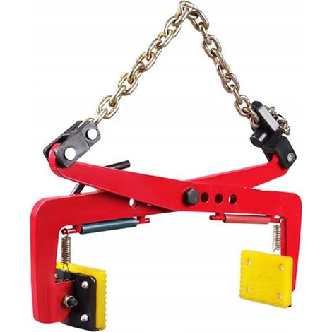 Ecleanfy - LiftGrip ProClamp 325 – Pince de transport verticale 325 kg Réglable de 12 à 36 cm Plaques antidérapantes Suspension par chaîne (1/5)