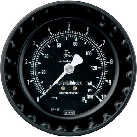 Manomètre METABO Ø 80 mm avec capuchon de protection (1-10 bar) pour RF 48 (1/2)