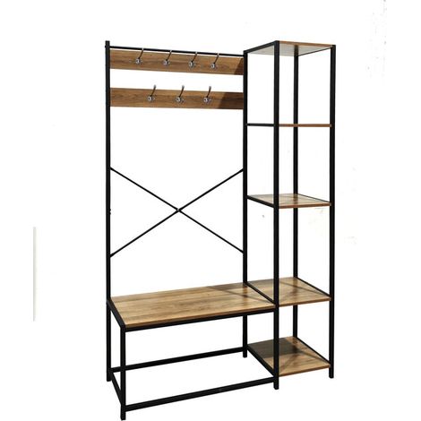 INDUSTRIAL INGRESSO METAL/QUERCIA 110X40X180 CM