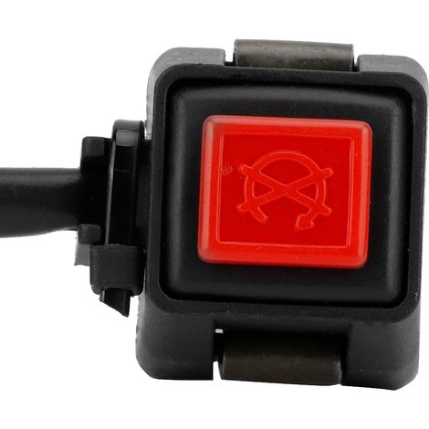 Bouton de klaxon 22mm 7/8 pouce pour guidon moto, interrupteur universel avec câble, pièce de rechange (1/5)