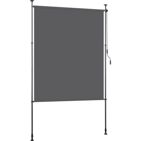 Jiubiaz Tenda verticale Tenda a rullo per esterni Protezione anti-UV Tenda per esterni con barre telescopiche senza foratura Antracite 200 x 270 cm
