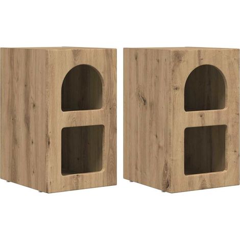 Maison Exclusive - Nachttisch 2 pcs Artisan-Eiche 29,5 x 33,5 x 5