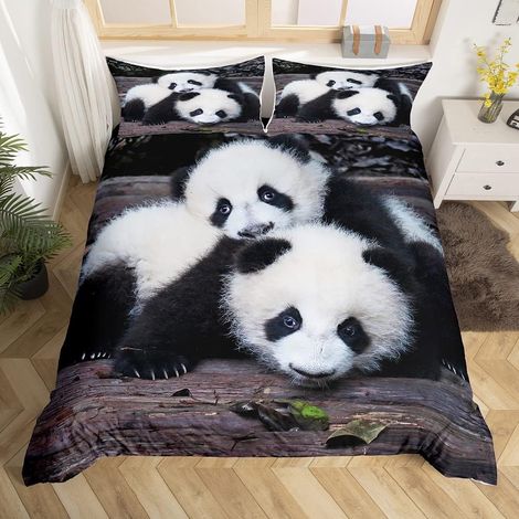 Set Mignon Garçons et Filles Animal Housse de couette Wildlife 1 Coussin Multi couleur Parure de lit 135 x 200 cm (1/5)