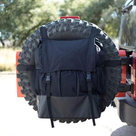 Sac Poubelle Pour Pneus De Secours, Sac De Rangement Pour Pneus De Secours, Organisateur De Coffre SUV Pour équipement De Récupération Tout-terrain Extérieur, 24 x 17 x 8 Pouces (1/4)