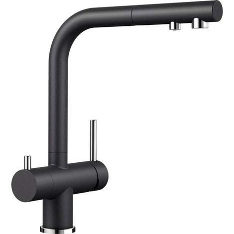 Blanco Fontas S II - Miscelatore da lavello con doccetta estraibile e funzione di filtraggio, antracite 525200 (1/3)