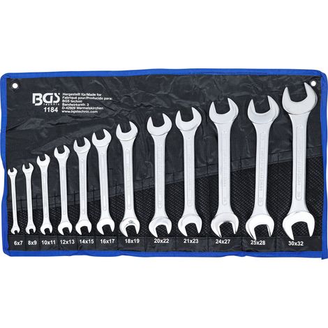 BGS Juego de llaves fijas dobles 6x7-30x32 mm 12 piezas (1/3)