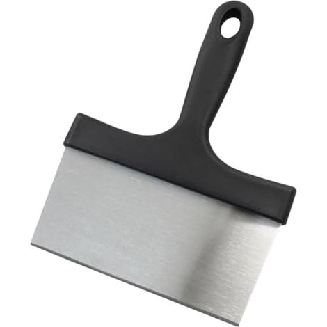 Jiozermi Grattoir à grille en acier inoxydable avec poignée durable, grattoir robuste pour barbecue Blackstone, outils de barbecue d'extérieur, nettoyage impeccable à dessus plat (1/5)