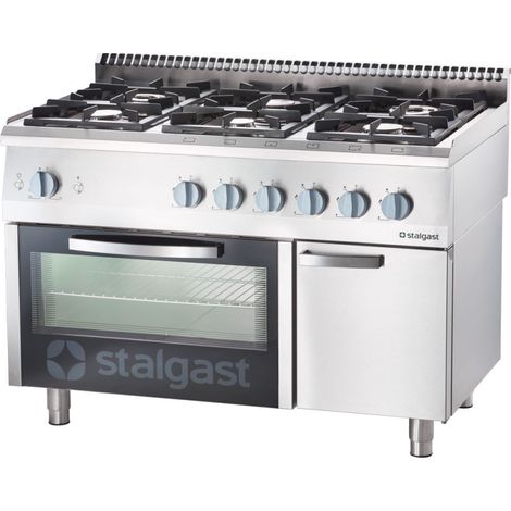 Cuisinière et four à gaz 1200x700 36.5+5.0 kW G30/37 mbar - Stalgast