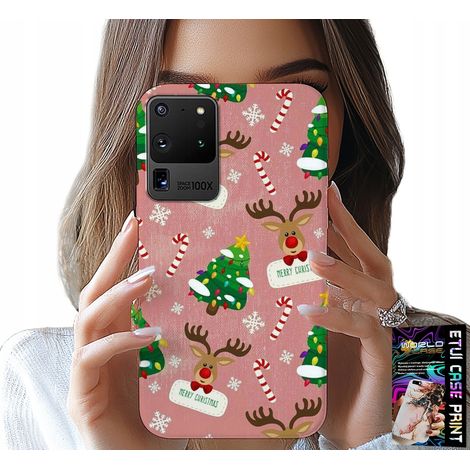 Custodia per Samsung Galaxy S20 Ultra - Motivo natalizio con renne e albero di Natale (1/5)