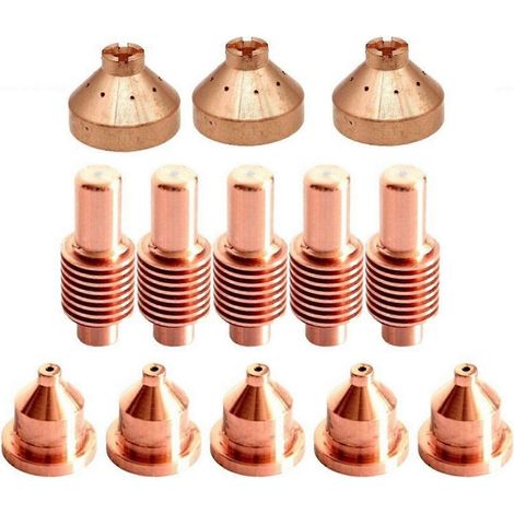 Kit de 12 électrodes et buses pour torche de découpe plasma 600, compatible avec la torche de découpe PMX 600 - FFY (1/4)