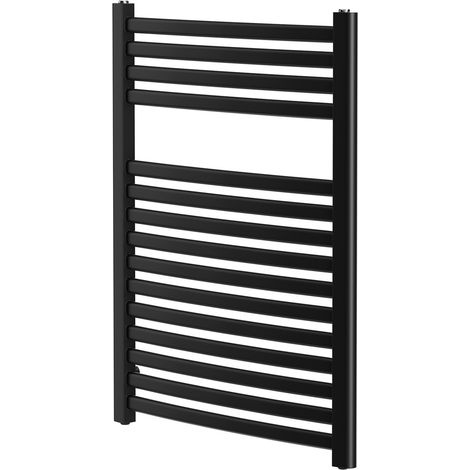 Wholesale Domestic Colore Columbus Matt Black 800mm x 600mm Curved Heated Towel Rail (1/5)