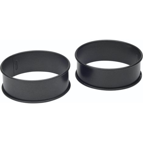 KitchenCraft Egg Rings for Frying or Poaching Eggs, Omelettes and Mini Pancakes, Non Stick Metal, Set of 2