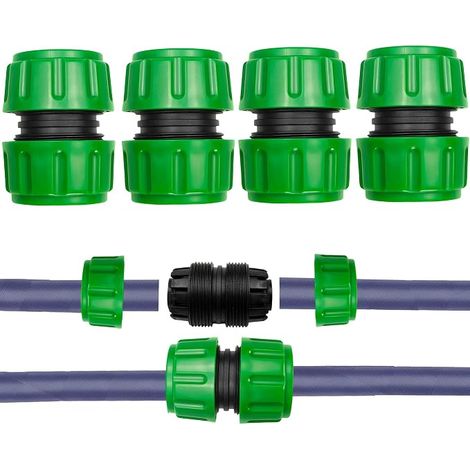 Lot de 4 rallonges de connecteur de réparation de tuyau de 12,5 mm pour raccord de tuyau d'arrosage de 1,27 cm (1/5)