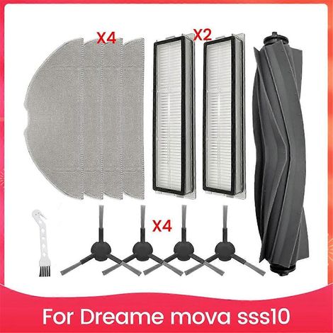 Kits d'accessoires pour aspirateur S10 : brosse principale, brosse latérale, filtre HEPA, lingettes de nettoyage (1/5)