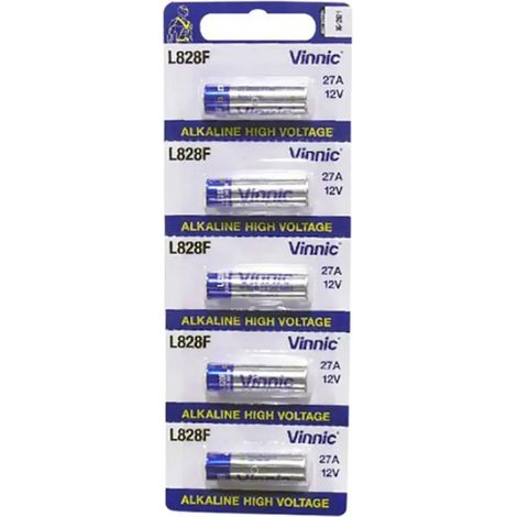 Pila 27ae Alcalina 12v Vinnic 0% Hg Lr27a (blister 5 Ud.) 27a-b5/vinnic